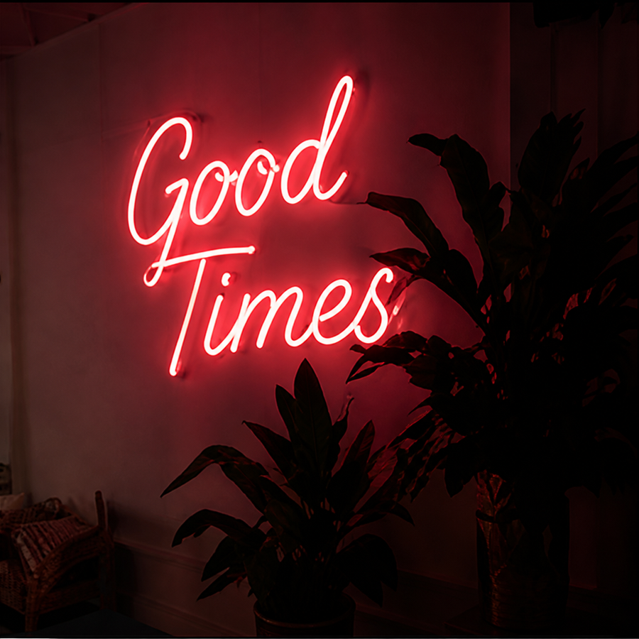 Temporary retail pop-up with bespoke neon lighting