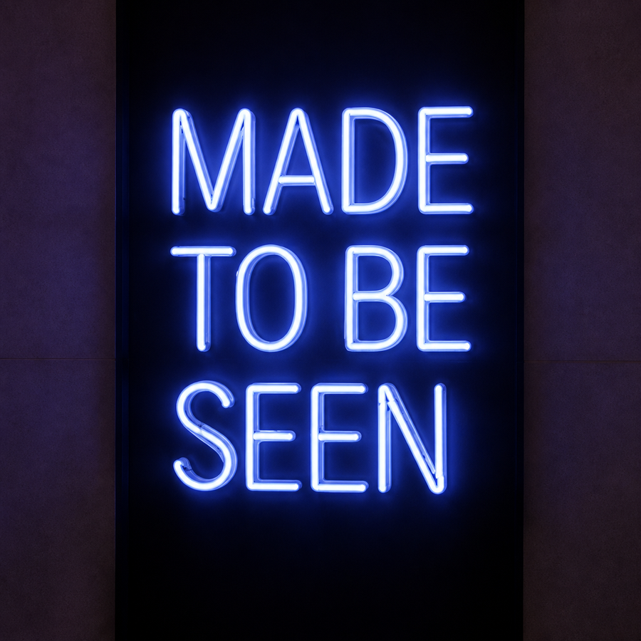 Bespoke neon detail in a customer-facing interior