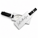 Carry On Pair of Etched Luggage Tags