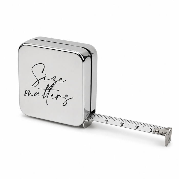 Size matters Etched Compact Tape Measure