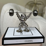 Weightlifter Silver Paperweight