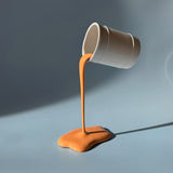 Peach Fuzz Paint Pot decorative object styled for colourful shelf styling