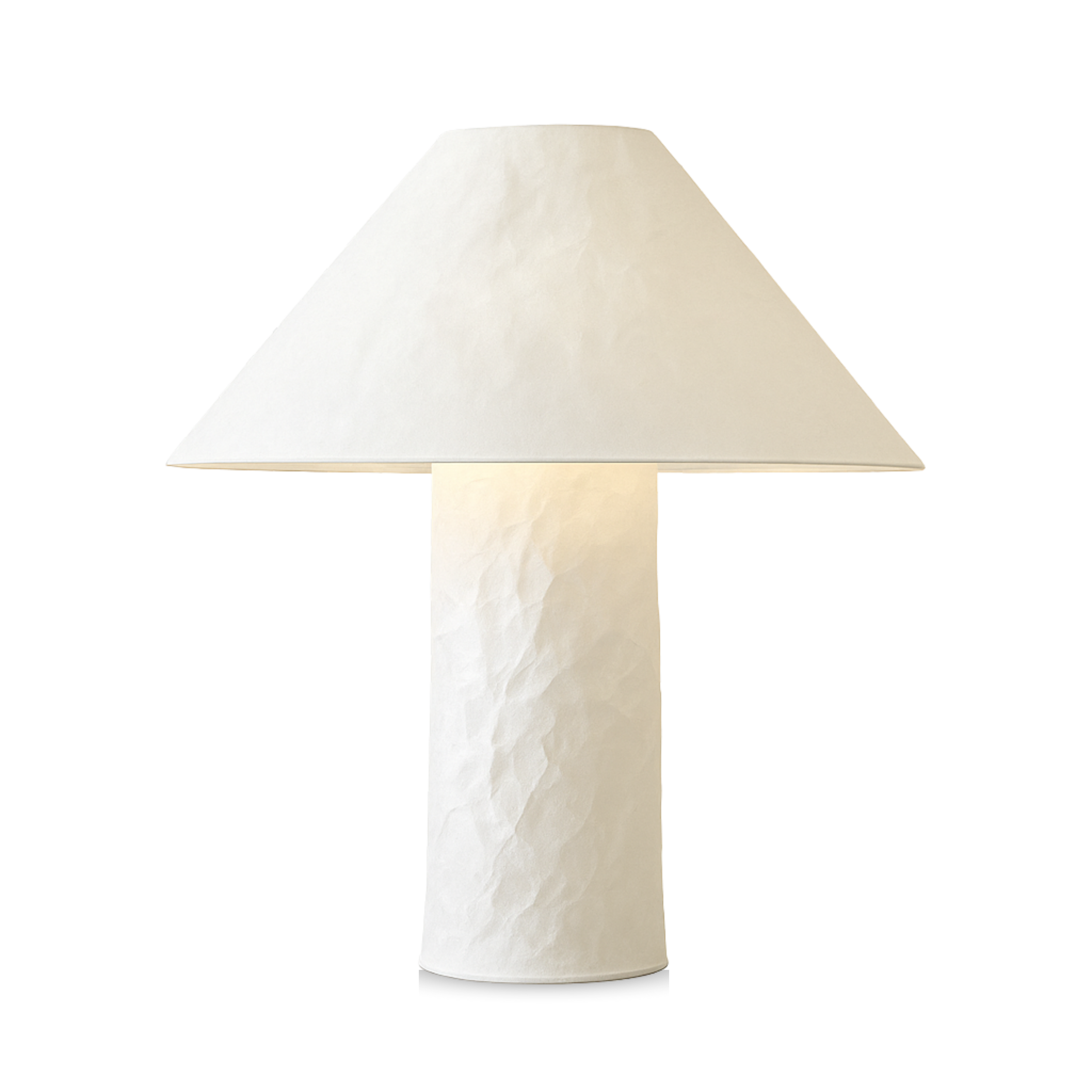 Paper Solas Table Lamp sculptural off-white paper table lamp with warm white ambient light