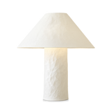 Paper Solas Table Lamp sculptural off-white paper table lamp with warm white ambient light