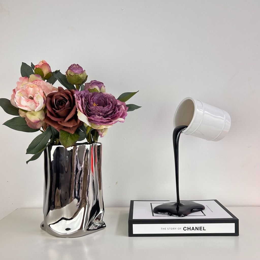 Silver Bag Vase