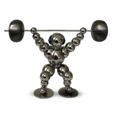 Weightlifter Silver Paperweight