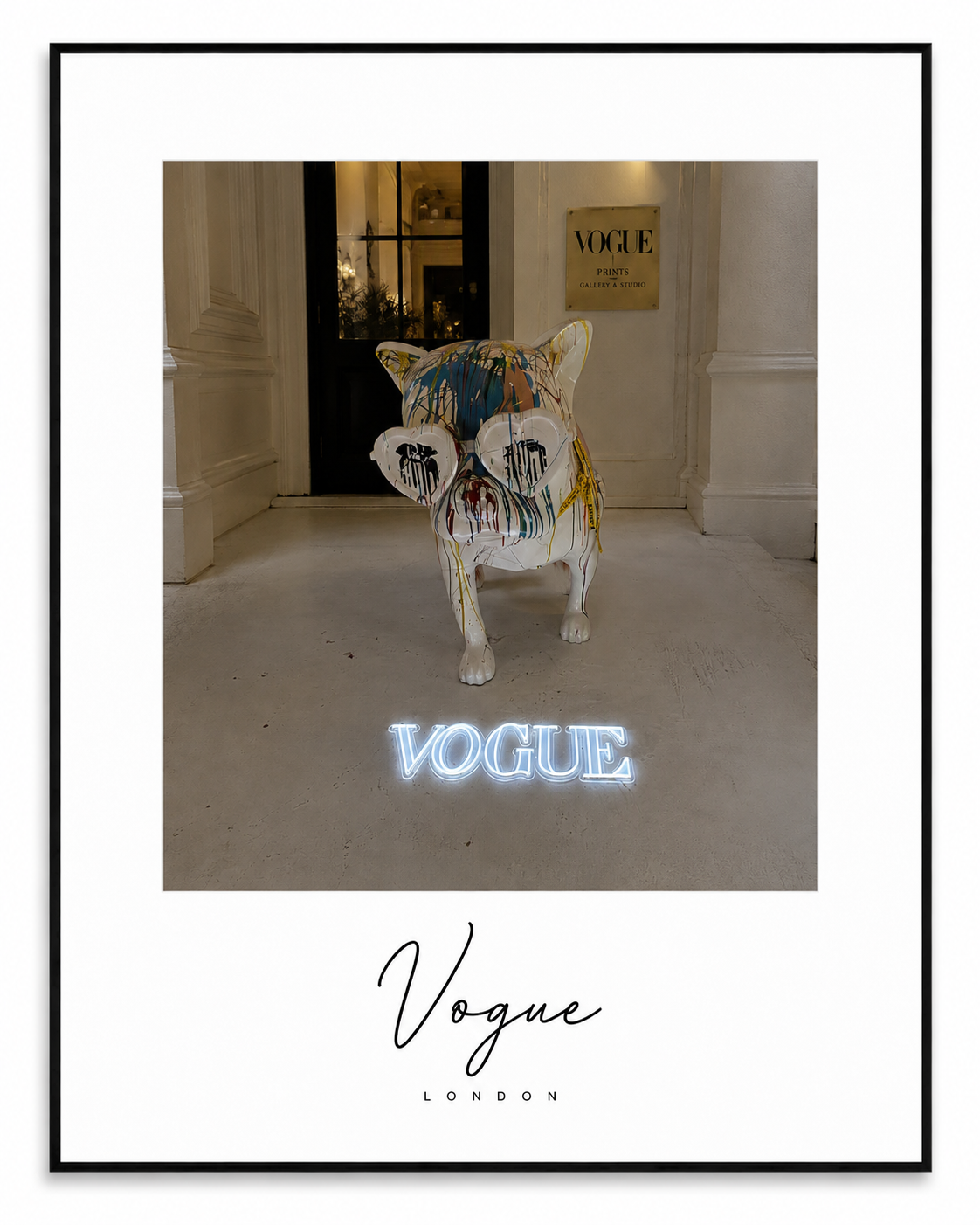 BAG&BONES statement neon installation created for Vogue