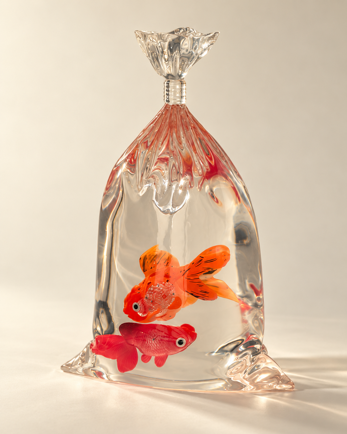 Second product view of the Goldfish Bag Sculpture
