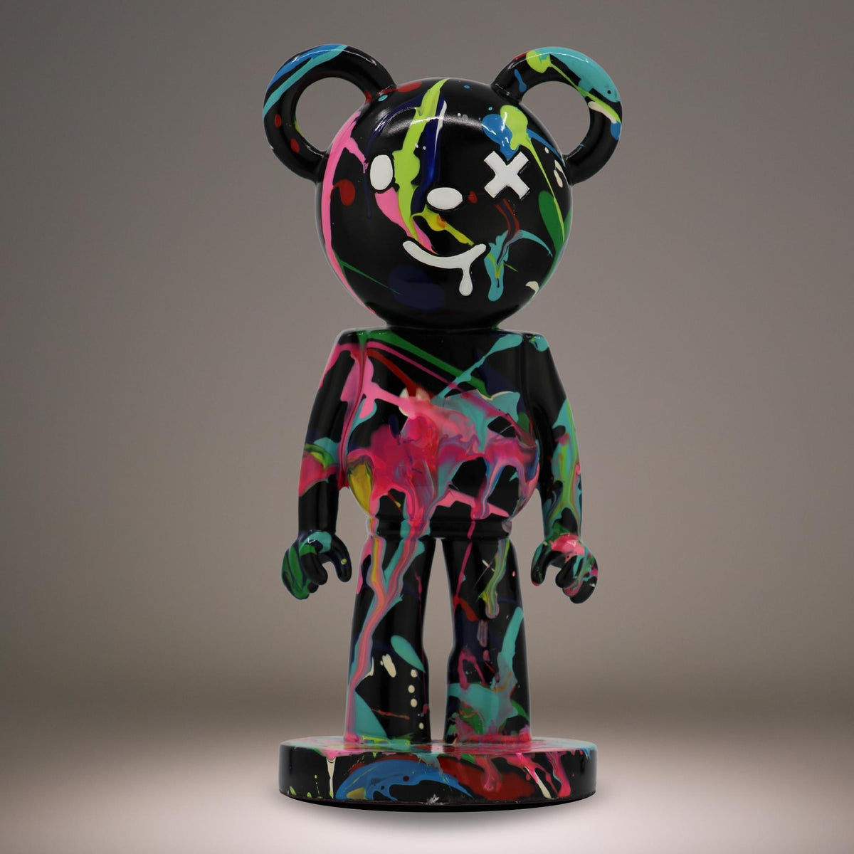 Splattered BearMouse, bearmouse paint splattered candy store mini sculpture product image