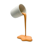 The Peach Fuzz Paint Pot handmade sculptural home décor piece with white pot and glossy peach paint effect