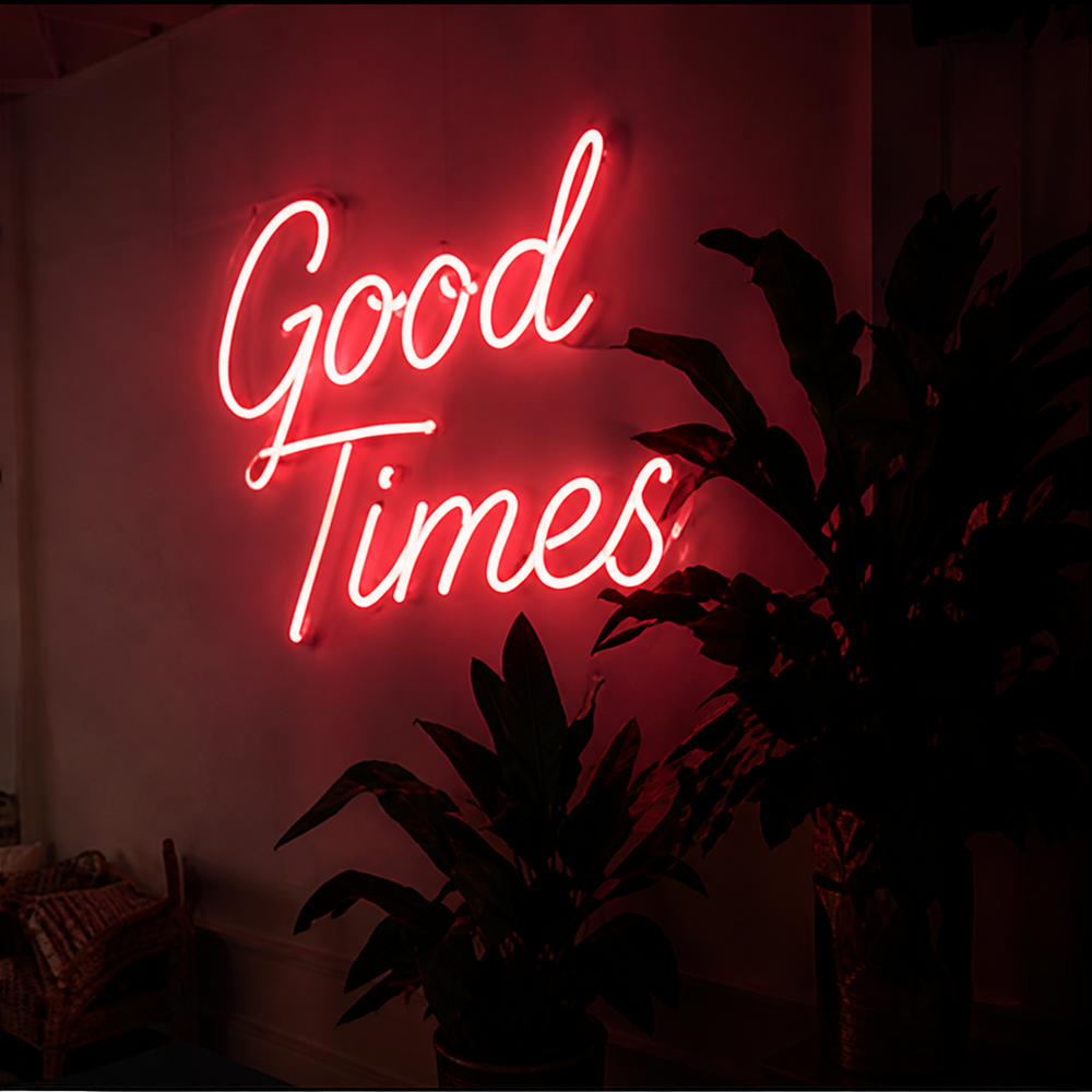 Neon installation for a pop-up shop