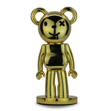 Gold BearMouse handmade sculptural home décor piece with glossy metallic gold finish