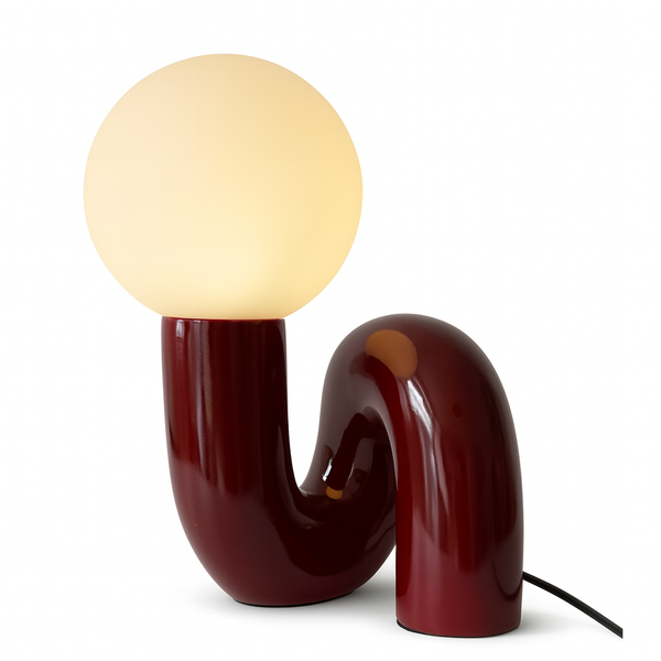 The Lune Lamp — Burgundy