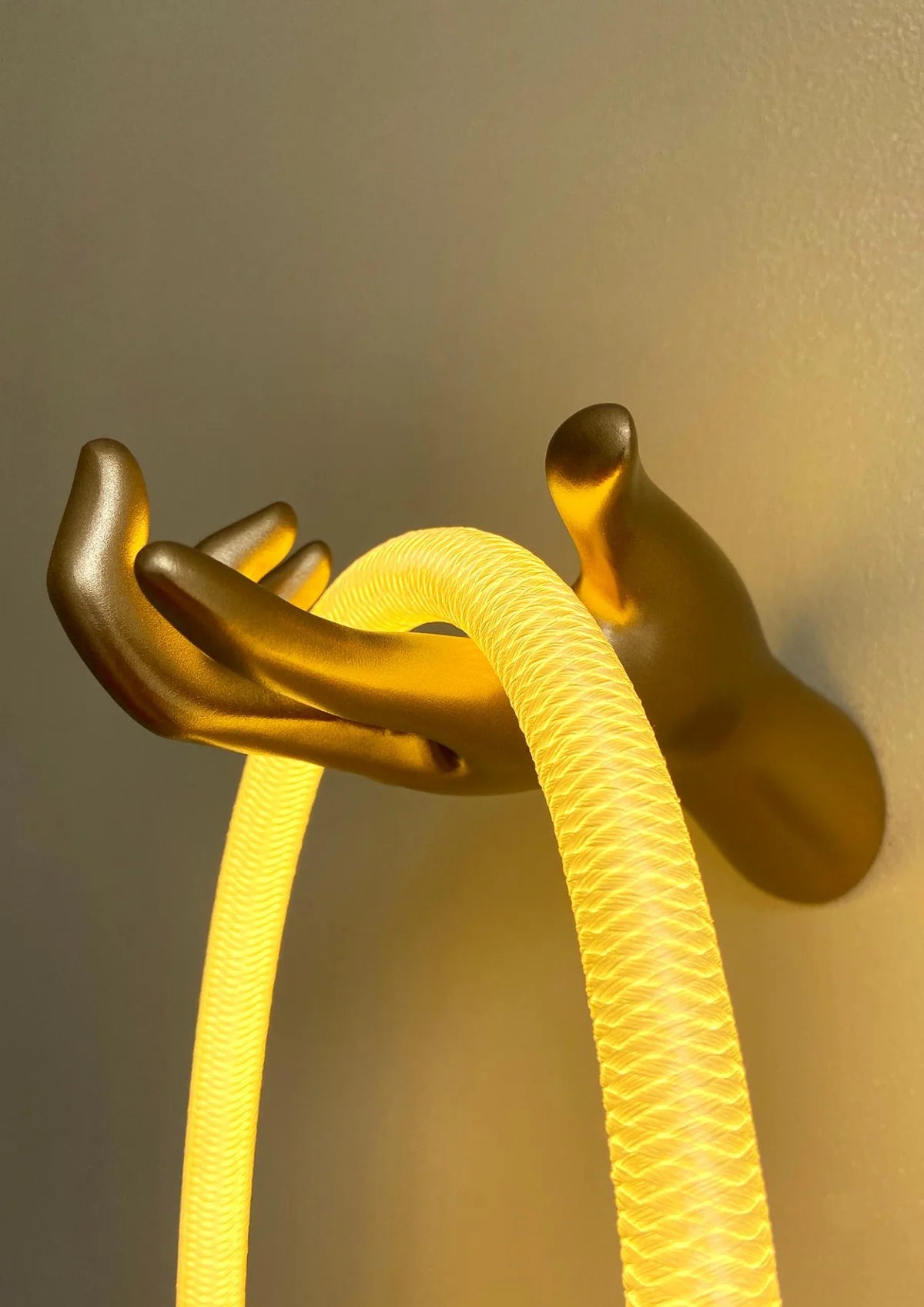 Ocean Rope Light decorative wall light wrapped in yarn made from recycled ocean plastic waste