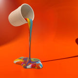 Multicolored sculptural home décor piece for statement interiors