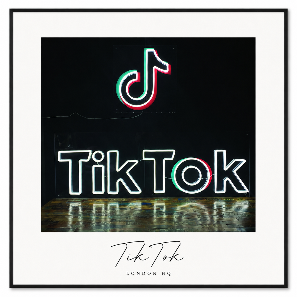TikTok neon brand installation commissioned from BAG&BONES