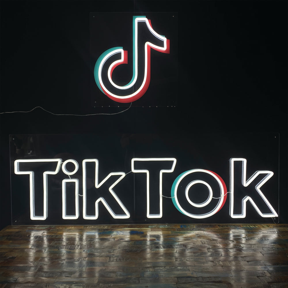 TikTok neon brand installation commissioned from BAG&BONES