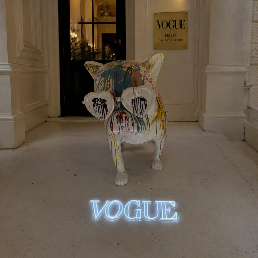Vogue neon brand installation commissioned from BAG&BONES