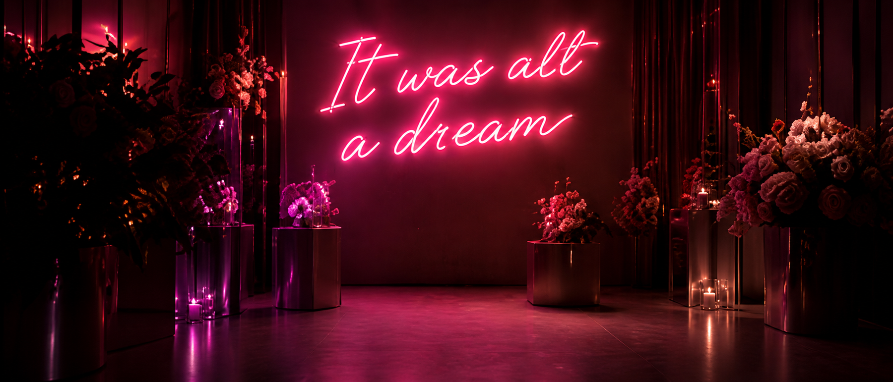 Bespoke neon installation created for a commercial event