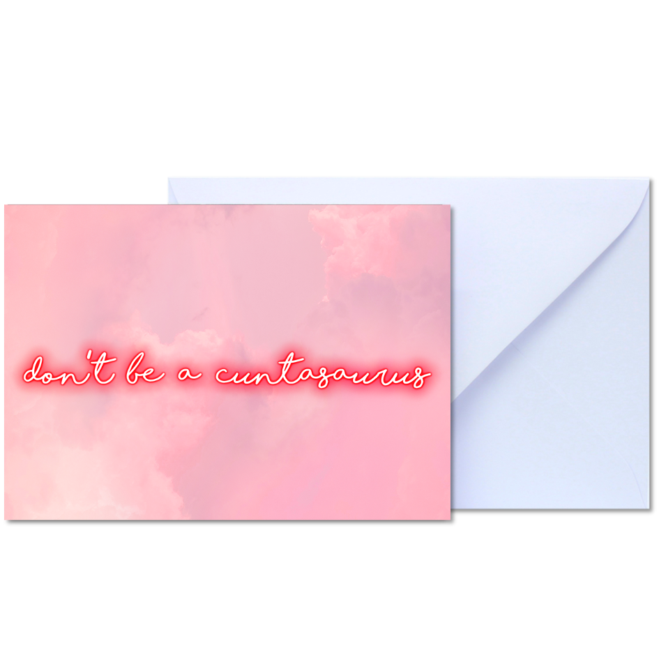 GREETING CARD - DON'T BE A DINOSAUR