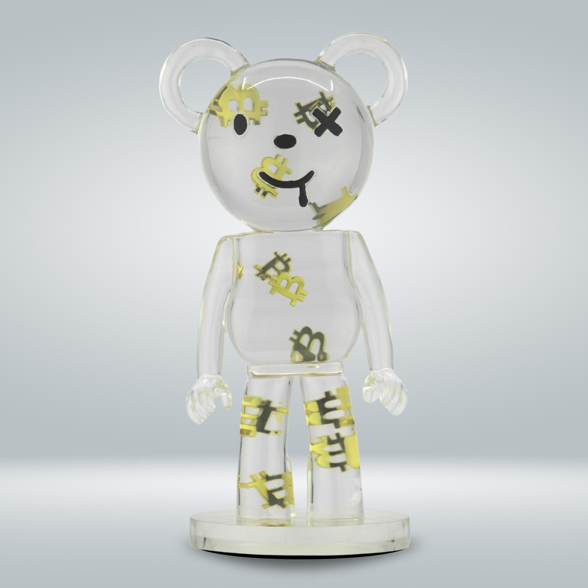 BitBear transparent resin character sculpture by Bag & Bones