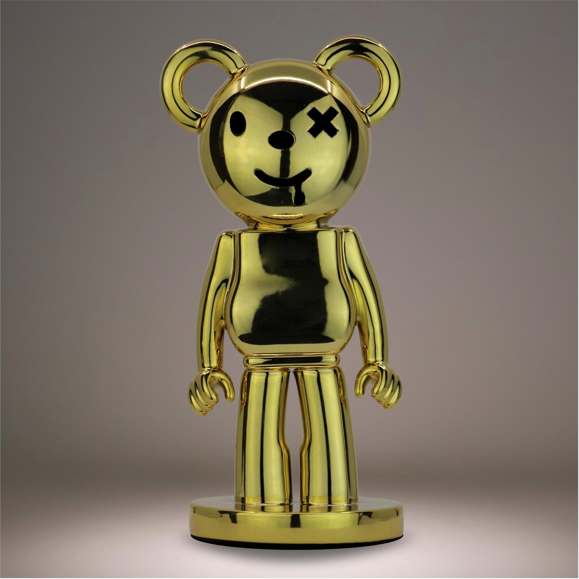 Handmade collectible Gold BearMouse sculpture by Bag & Bones